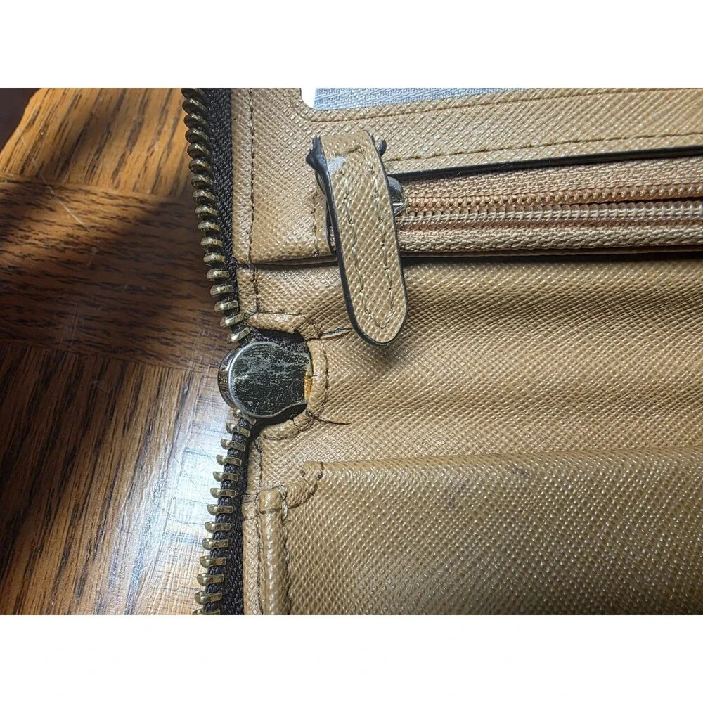 Michael Kors Jet Set Zip Around  Saffiano  Leather  Logo Wallet